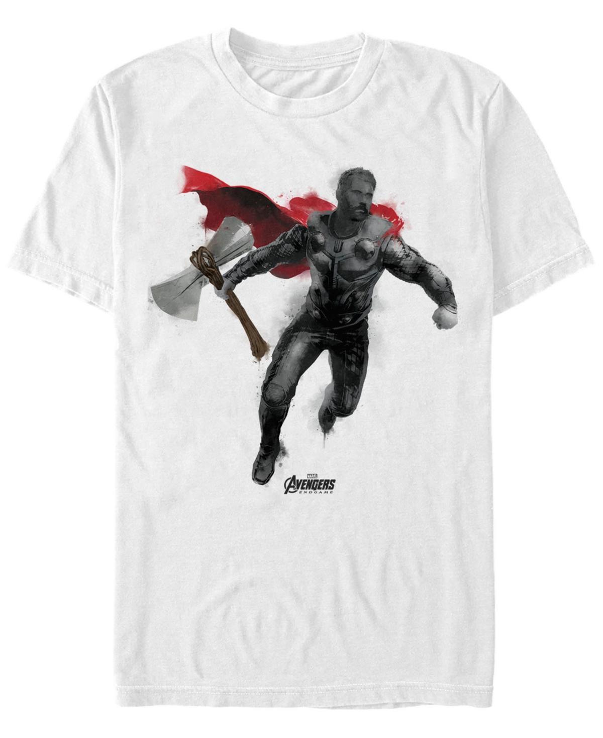 Men's Marvel Avengers Endgame Thor Spray Paint Tee, Size: XL, White Product Image