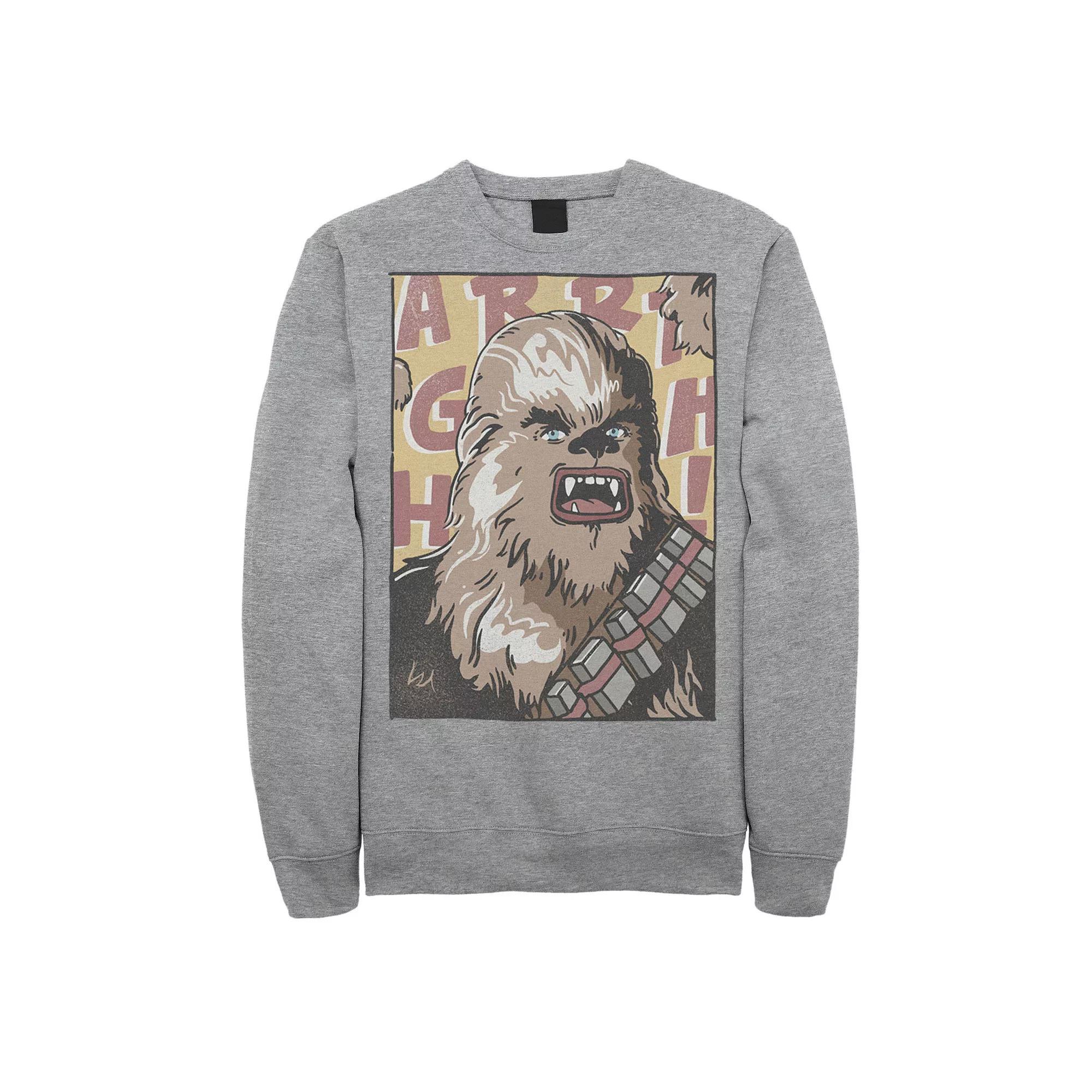 Men's Star Wars Chewbacca Comic Book Sweatshirt, Size: 3XL, Athletic Grey Product Image