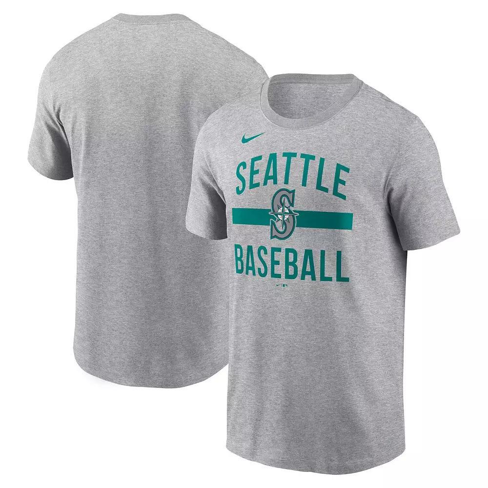 Men's Nike Heather Gray Seattle Mariners Arched T-Shirt,  Product Image