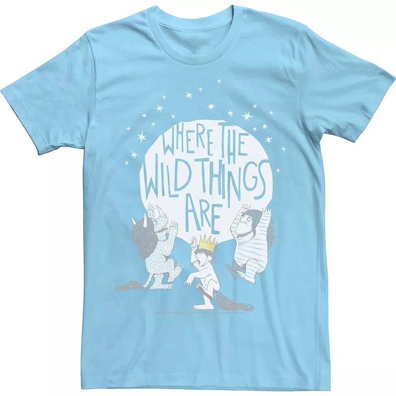 Men's Where The Wild things Are The Wild Things Poster Tee, Size: XL, Light Blue Product Image