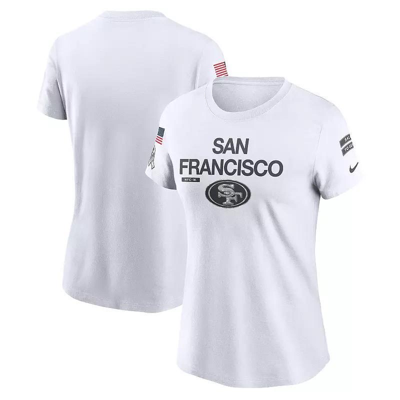 Women's Nike White San Francisco 49ers 2024 Salute To Service Legend Performance T-Shirt, Size: Medium Product Image