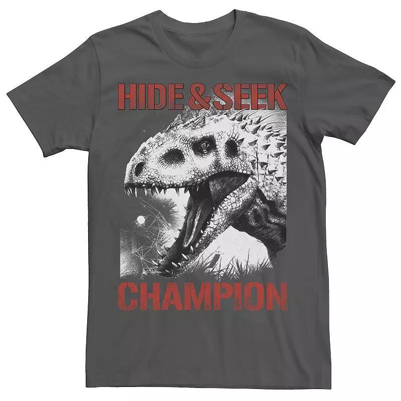 Mens Jurassic World Indominus Hide & Seek Champ Graphic Tee Navy Grey Product Image