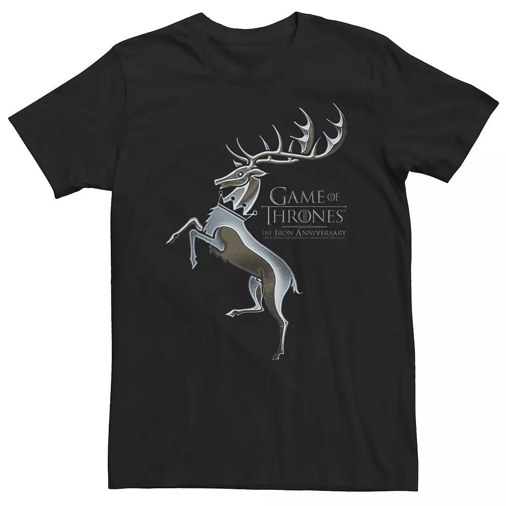 Big & Tall Game Of Thrones Iron Anniversary Buck Logo Tee, Men's, Size: 4XL, Black Product Image