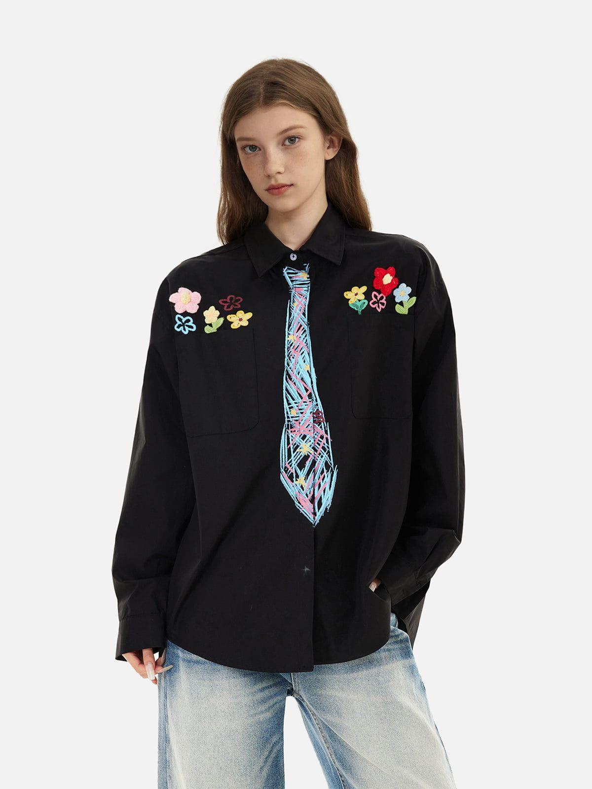 Aelfric Eden Graffiti Necktie Shirt Product Image