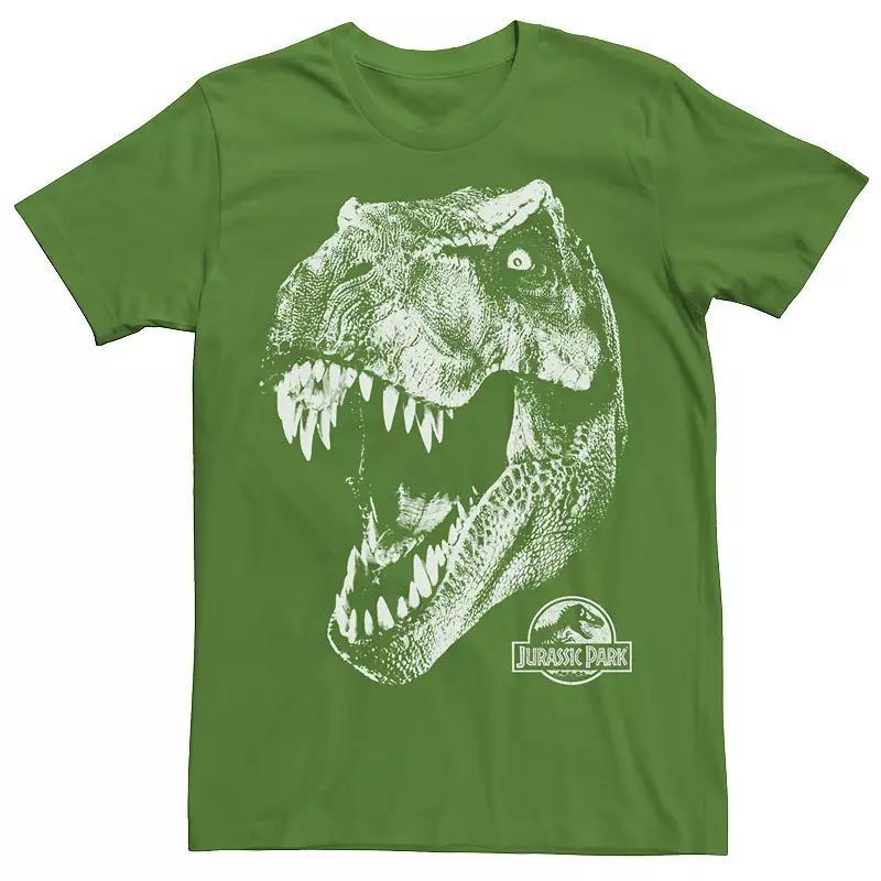 Men's Jurassic Park T-Rex White Head Roaring Tee,  Product Image