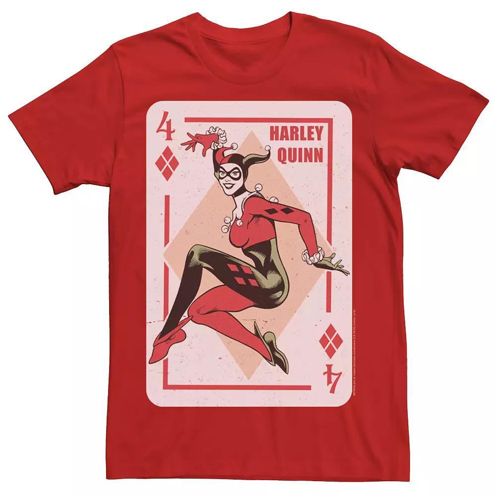 Men's Batman Harley Quinn Vintage Playing Card Tee,  Product Image