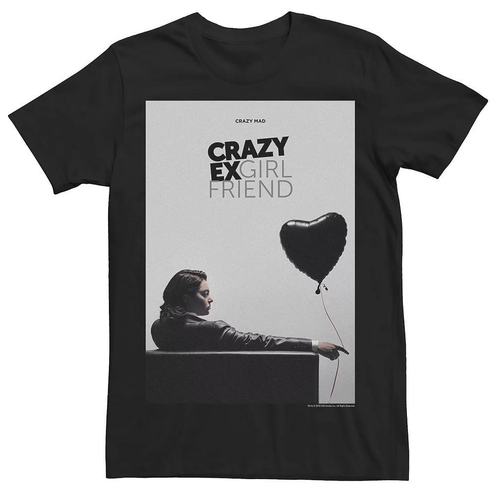 Men's Crazy Ex Girlfriend Black Balloon Poster Tee, Size: 3XL Product Image