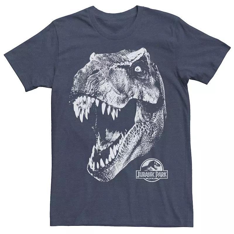 Men's Jurassic Park T-Rex White Head Roaring Tee,  Product Image