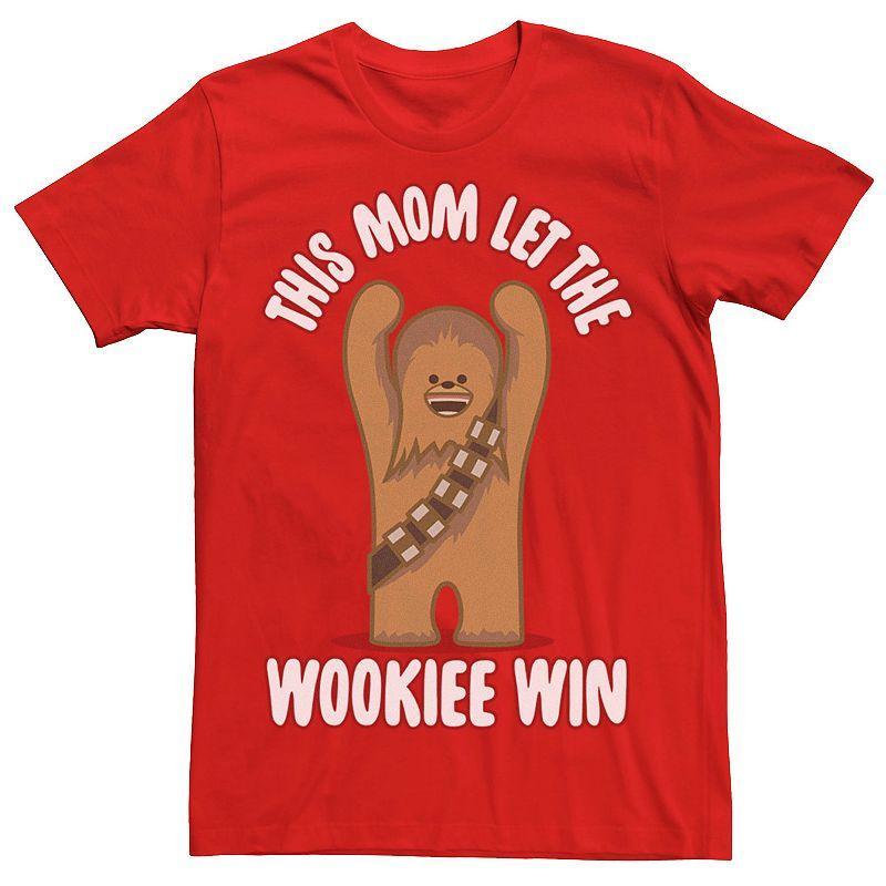 Men's Star Wars This Mom Let The Wookie Win Kawaii Tee, Size: Medium, Red Product Image