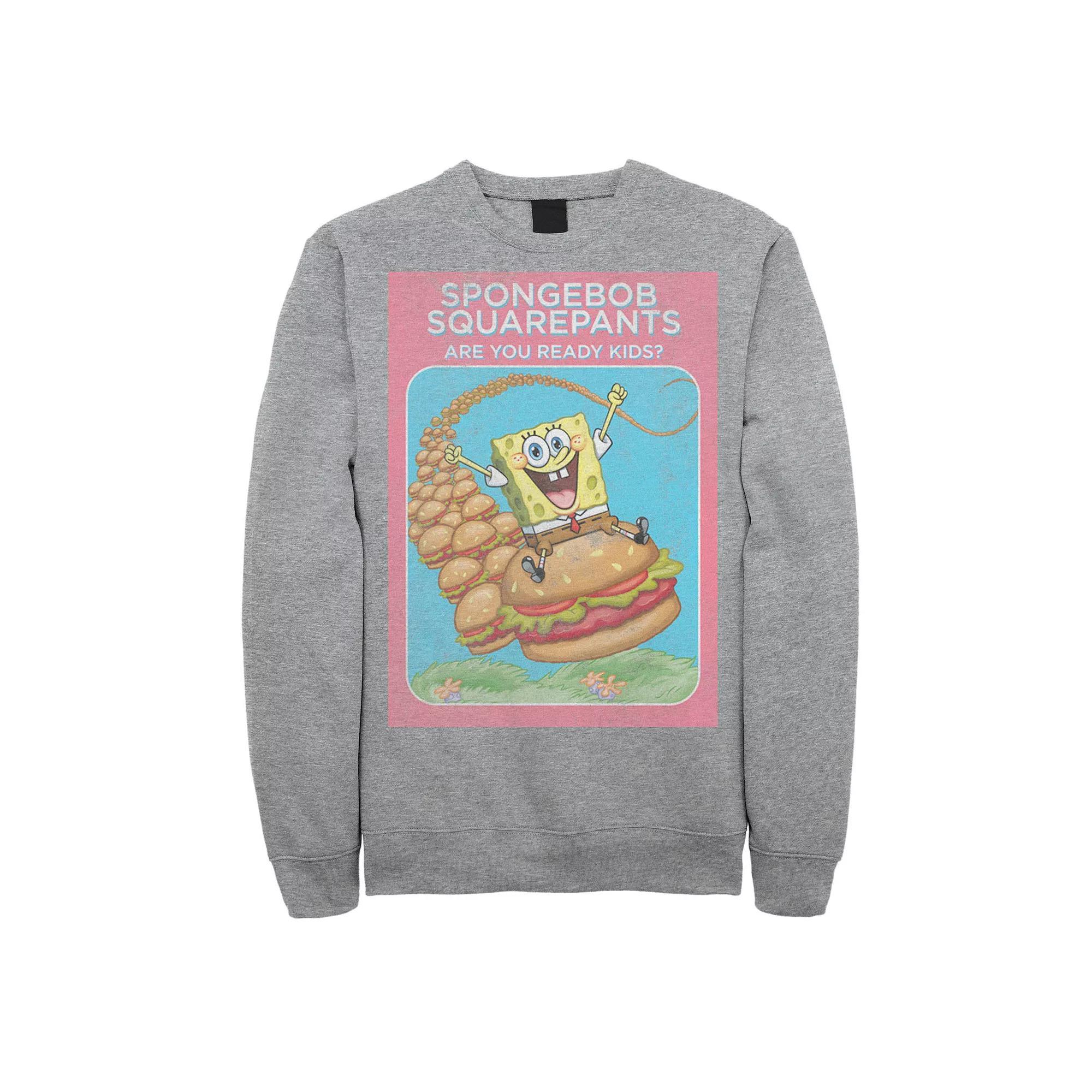 Men's SpongeBob SquarePants Are You Ready Kids Vintage Poster Sweatshirt,  Product Image
