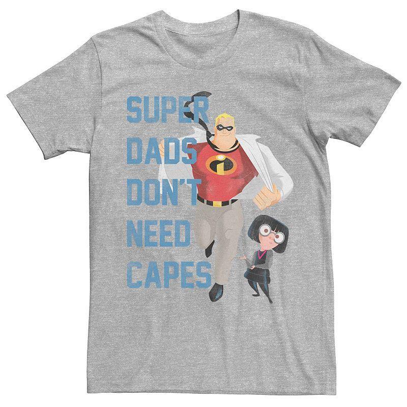 Men's Disney Pixar Incredibles Dont Need Capes Graphic Tee, Size: XXL, Grey Product Image