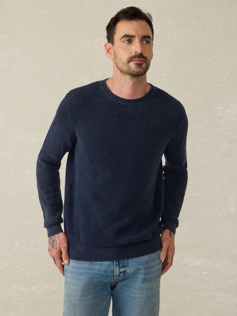 Sunwashed Crewneck Sweater - Blue Nights Product Image