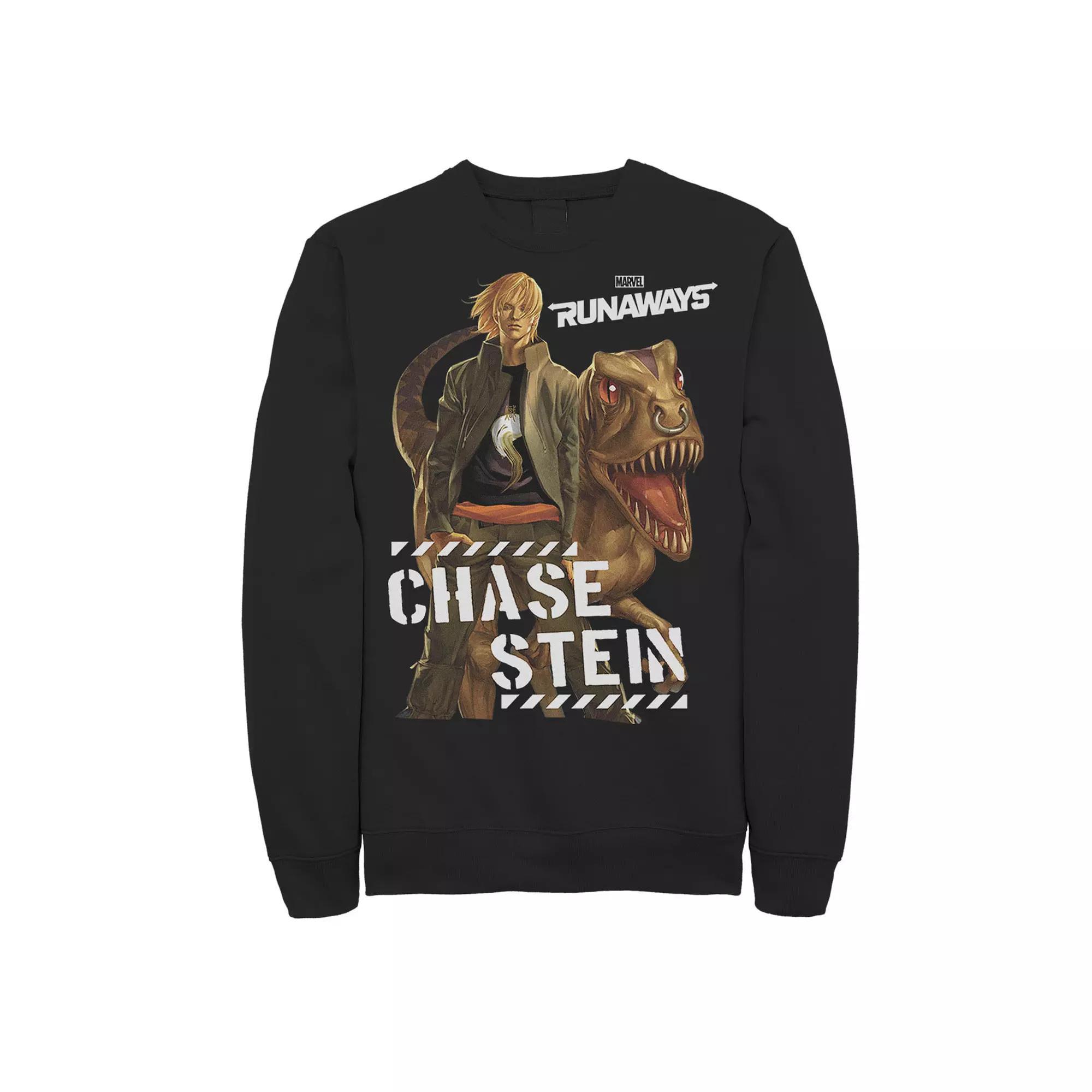 Men's Marvel Runaways Chase Stein Raptor Portrait Graphic Fleece Pullover,  Product Image