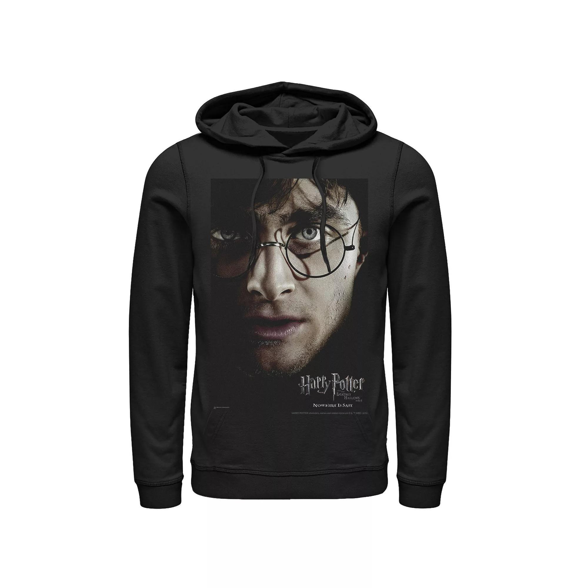 Men's Harry Potter Deathly Hallows Harry Character Poster Graphic Pullover Hoodie,  Product Image