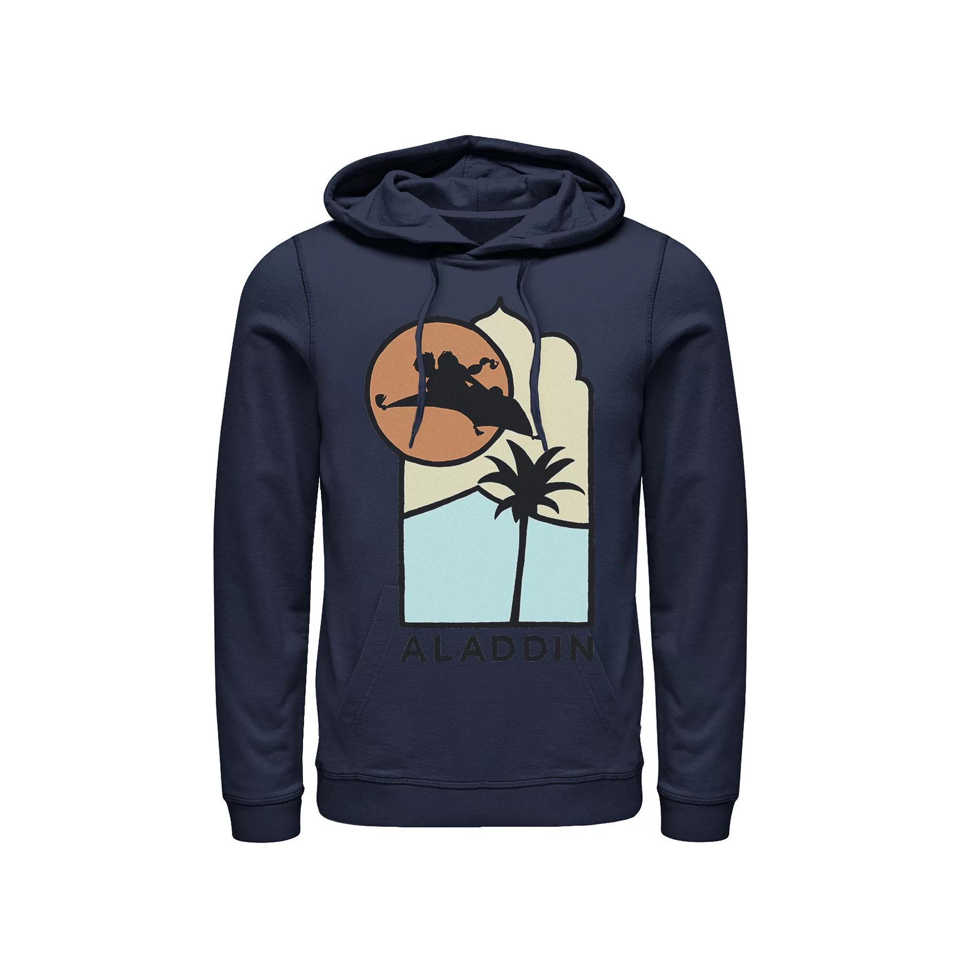 Disney's Aladdin Men's Carpet Ride Line Art Logo Hoodie,  Product Image