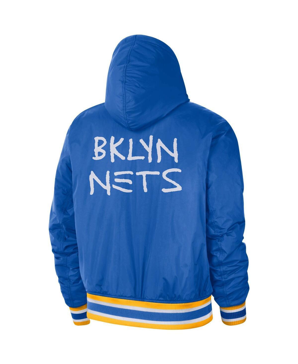 NIKE Brooklyn Nets Courtside City Edition  Men's Nba Full-snap Jacket In Blue Product Image