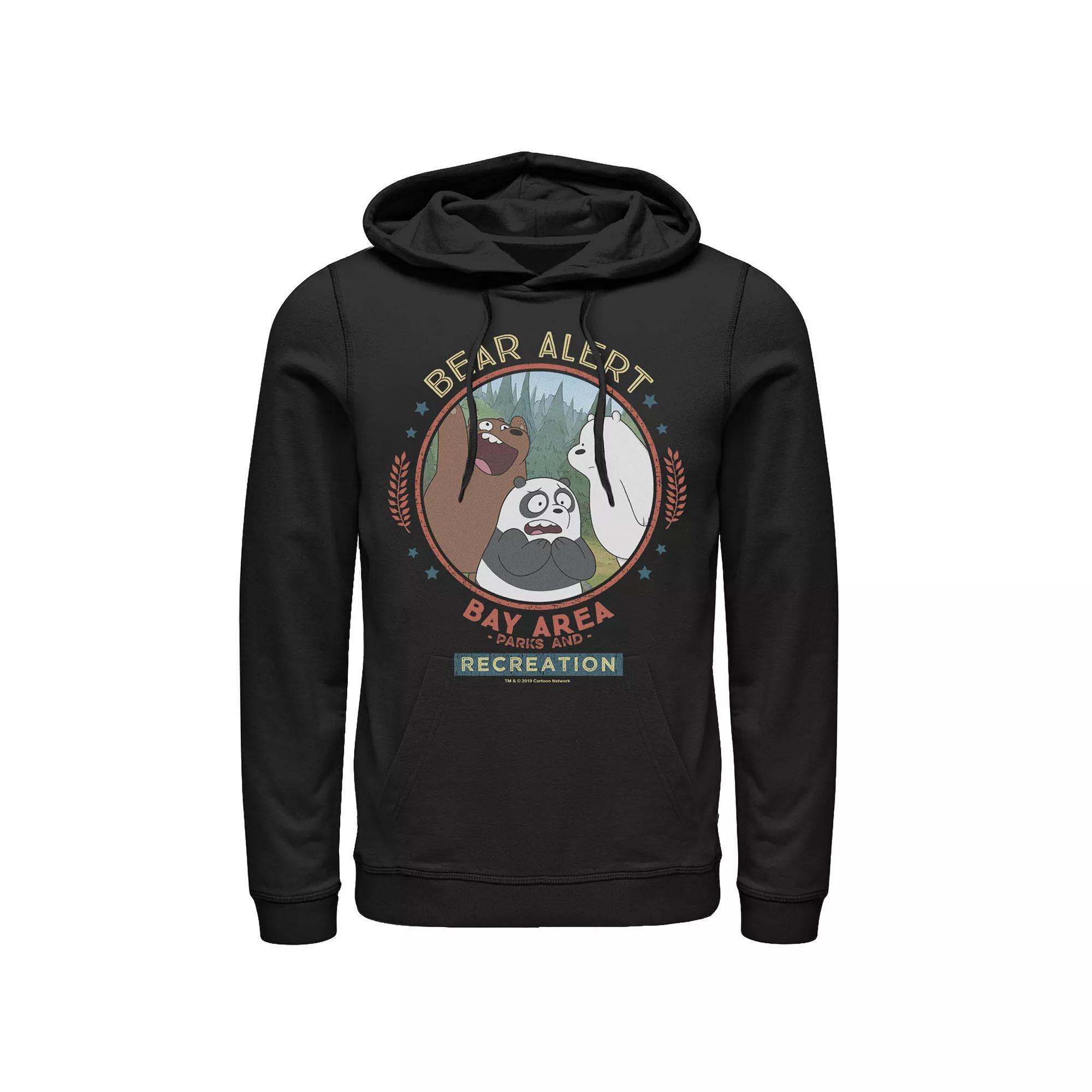 Men's Cartoon Network We Bare Bears Bay Area Bear Alert Circle Hoodie,  Product Image