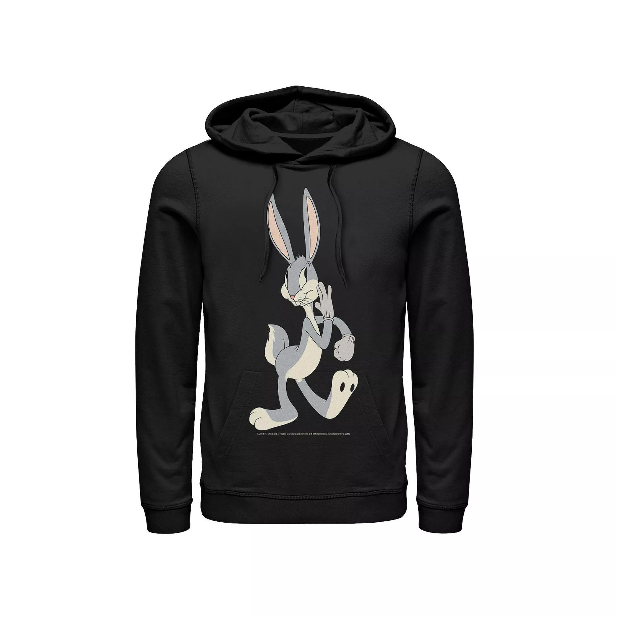 Men's Looney Tunes Bugs Bunny Vintage Portrait Hoodie, Size: 3XL, Black Product Image