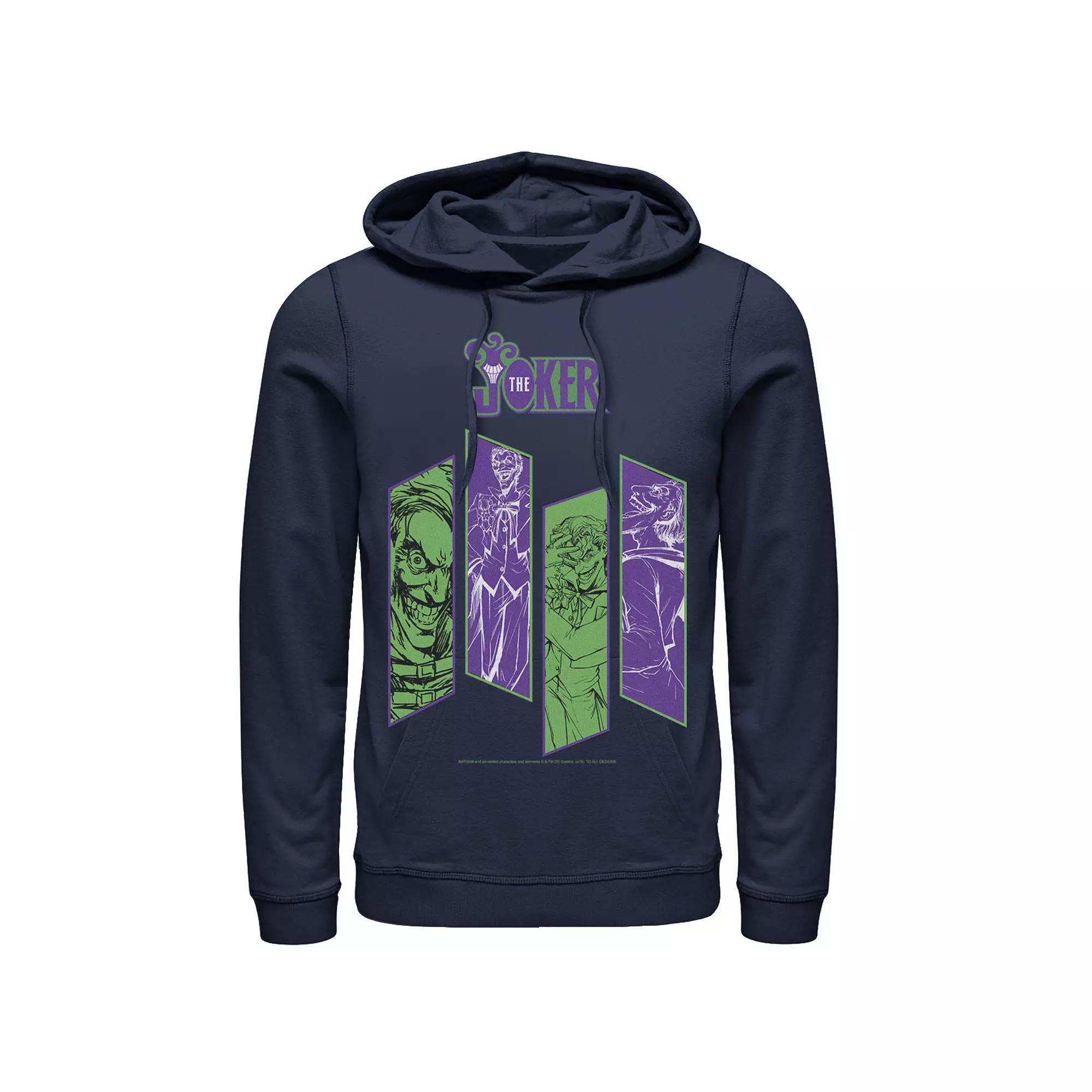 Mens DC Comics Batman Joker Panels Hoodie, Men's,  Product Image