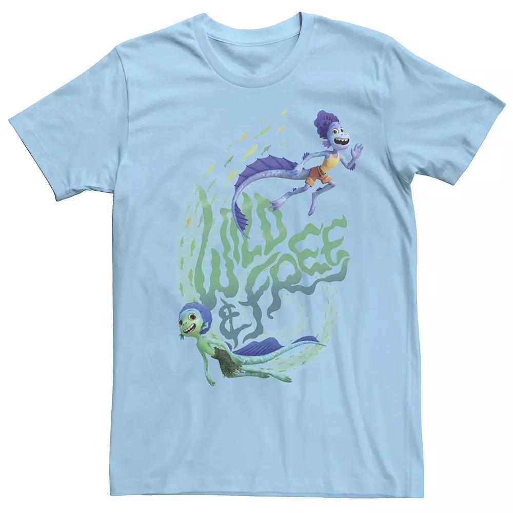 Disney / Pixar's Luca & Alberto Men's Wild & Free Tee, Size: XXL, Light Blue Product Image