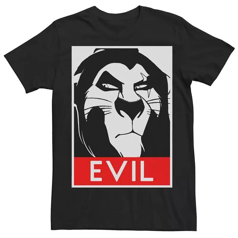 Mens Disneys The Lion King Scar Evil Portrait Poster Tee Product Image