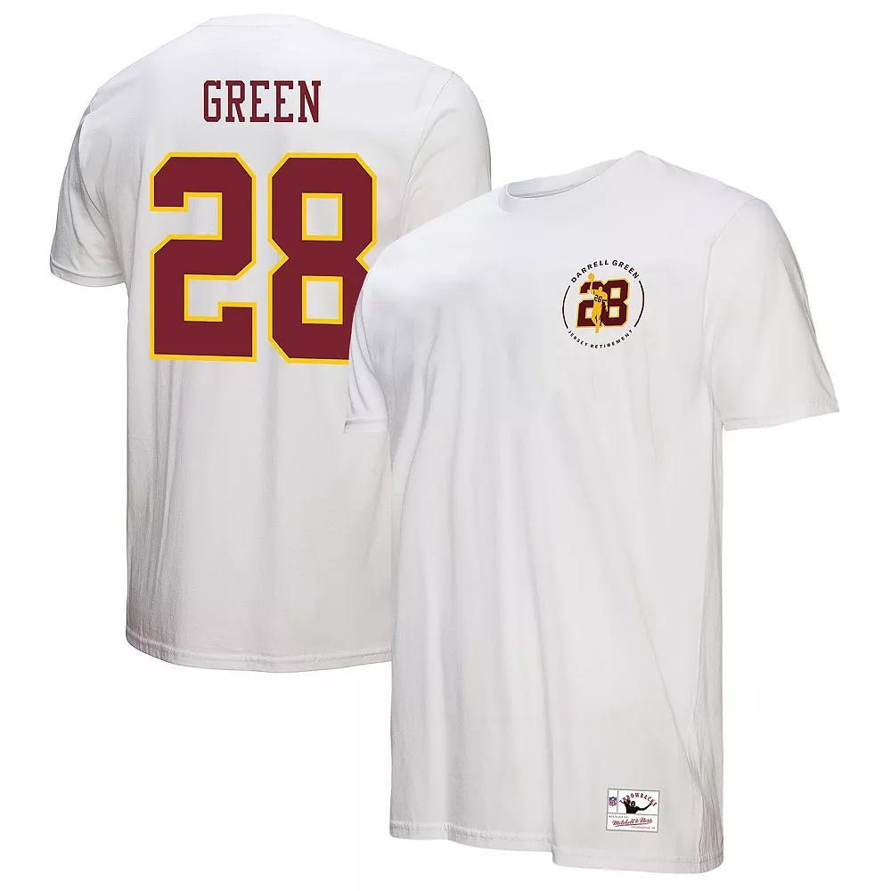 Men's Mitchell & Ness Darrell Green White Washington Commanders Retired Player Name & Number T-Shirt,  Product Image