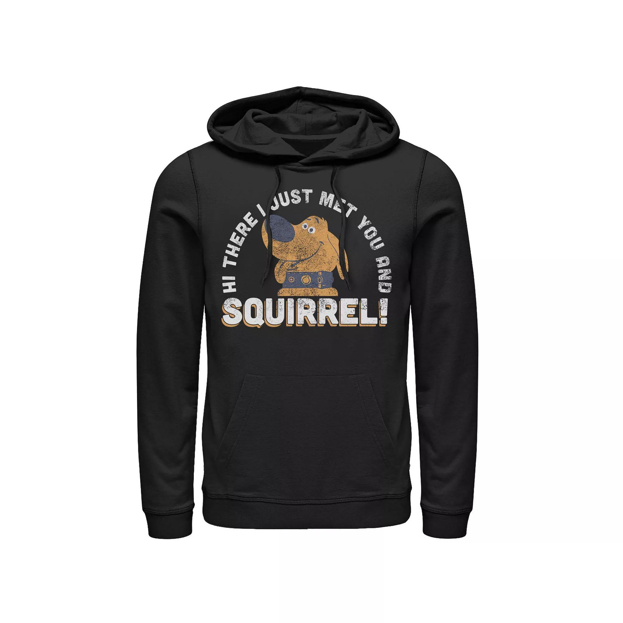 Disney / Pixars Up Dug Mens Just Met and SQUIRREL! Hoodie Product Image