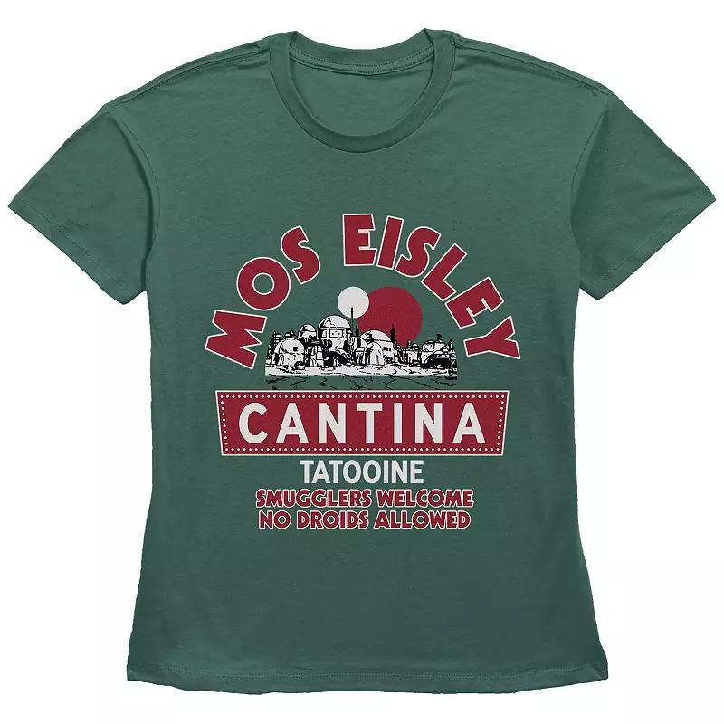 Women's Star Wars Mos Eisley Cantina Tatooine Basic Fit Graphic Tee, Girl's, Size: XL, Green Product Image