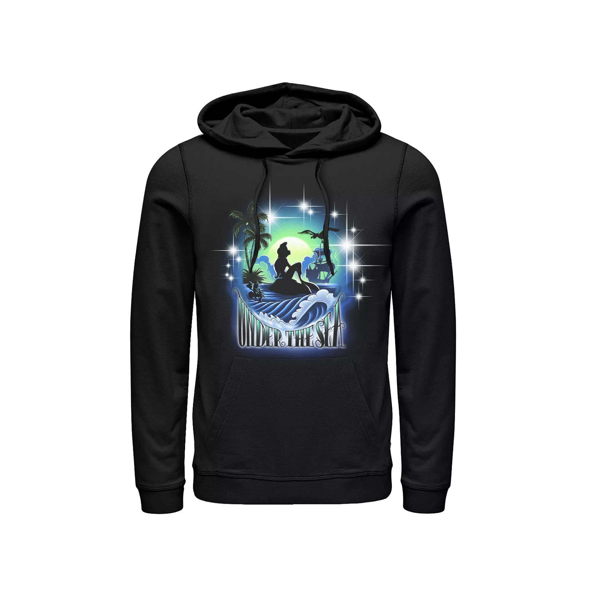 Disney's The Little Mermaid Men's Pullover Hoodie, Size: XL, Black Product Image