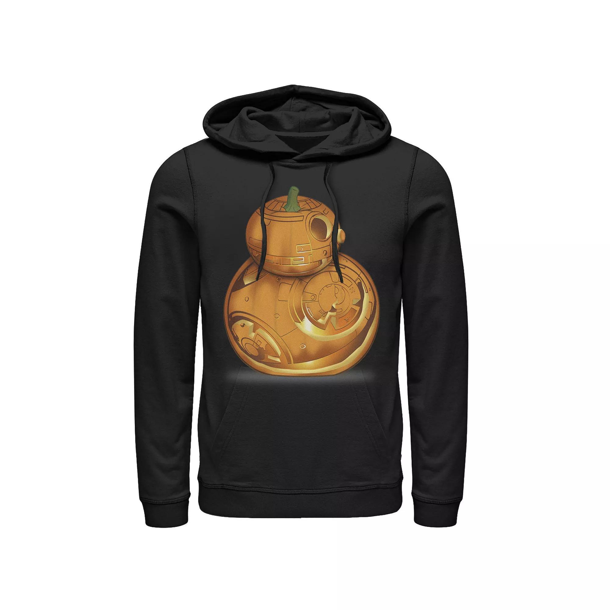 Men's Star Wars BB-8 Pumpkin Carving Halloween Graphic Hoodie, Size: Large, Black Product Image