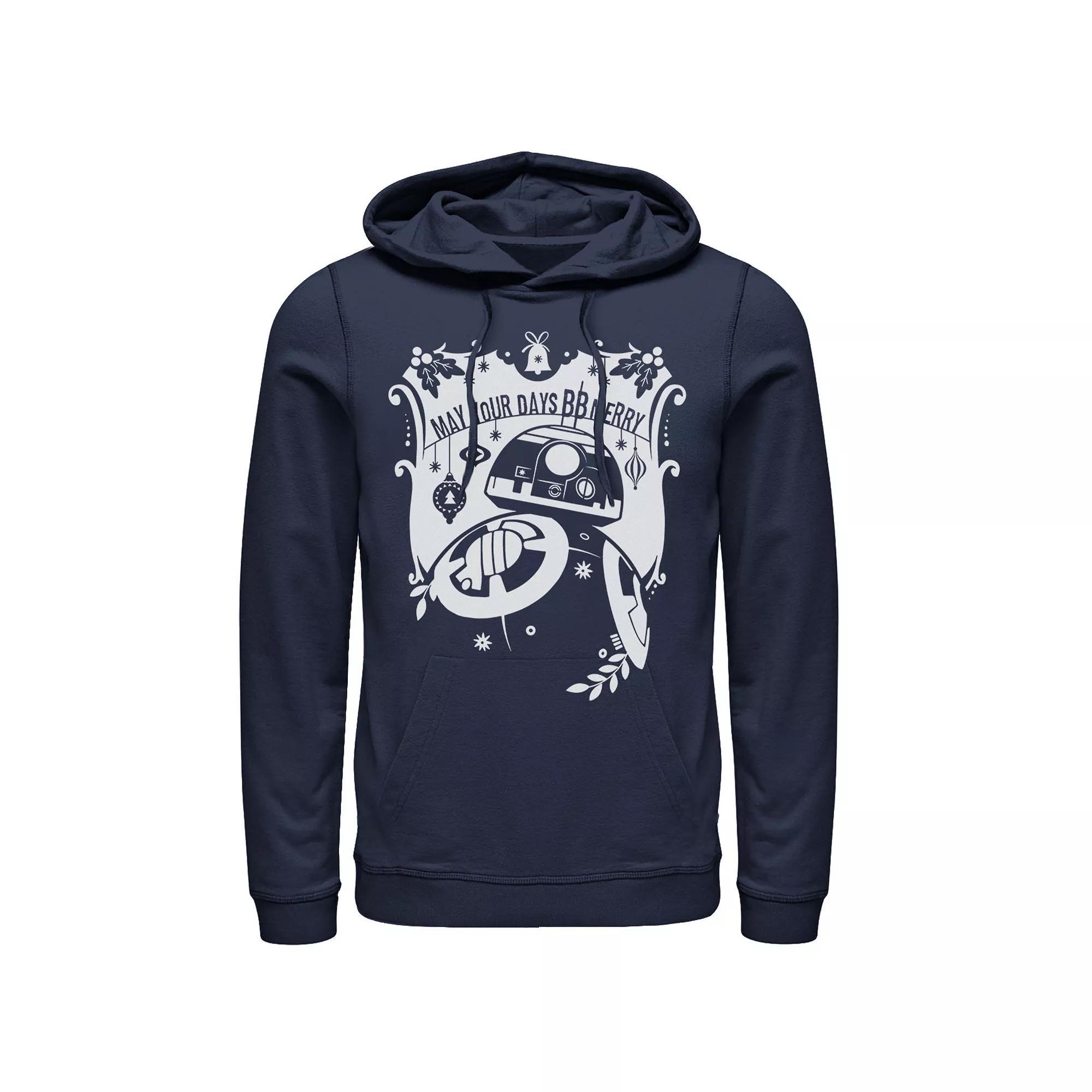Men's Star Wars BB-8 May Your Days BB Merry Christmas Graphic Hoodie,  Product Image
