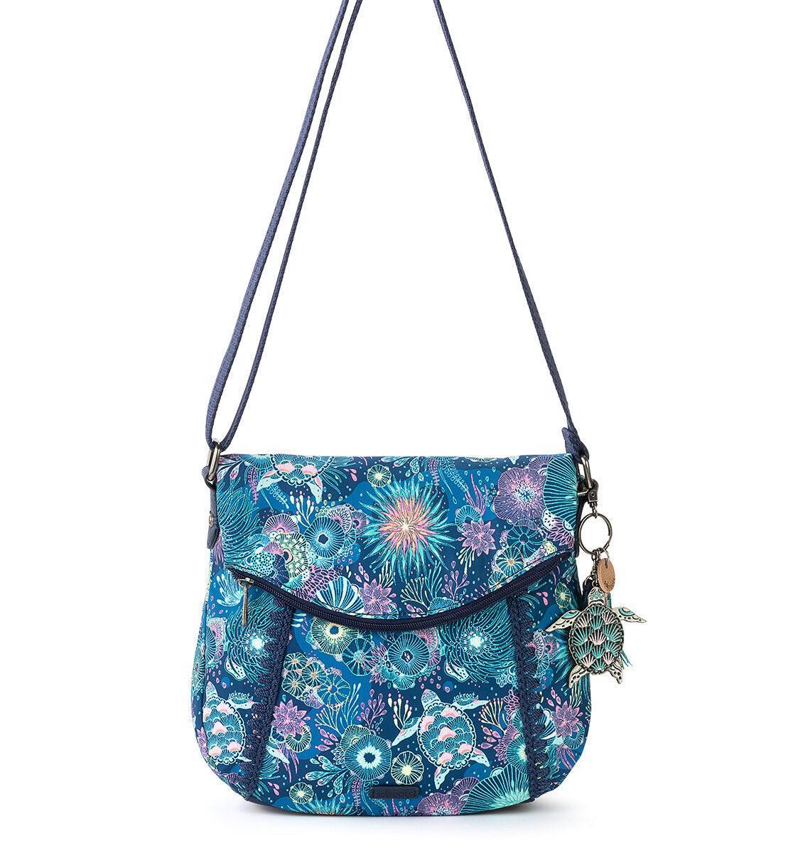 The Sak Artist Circle Foldover Crossbody (Royal Seascape) Cross Body Handbags Product Image