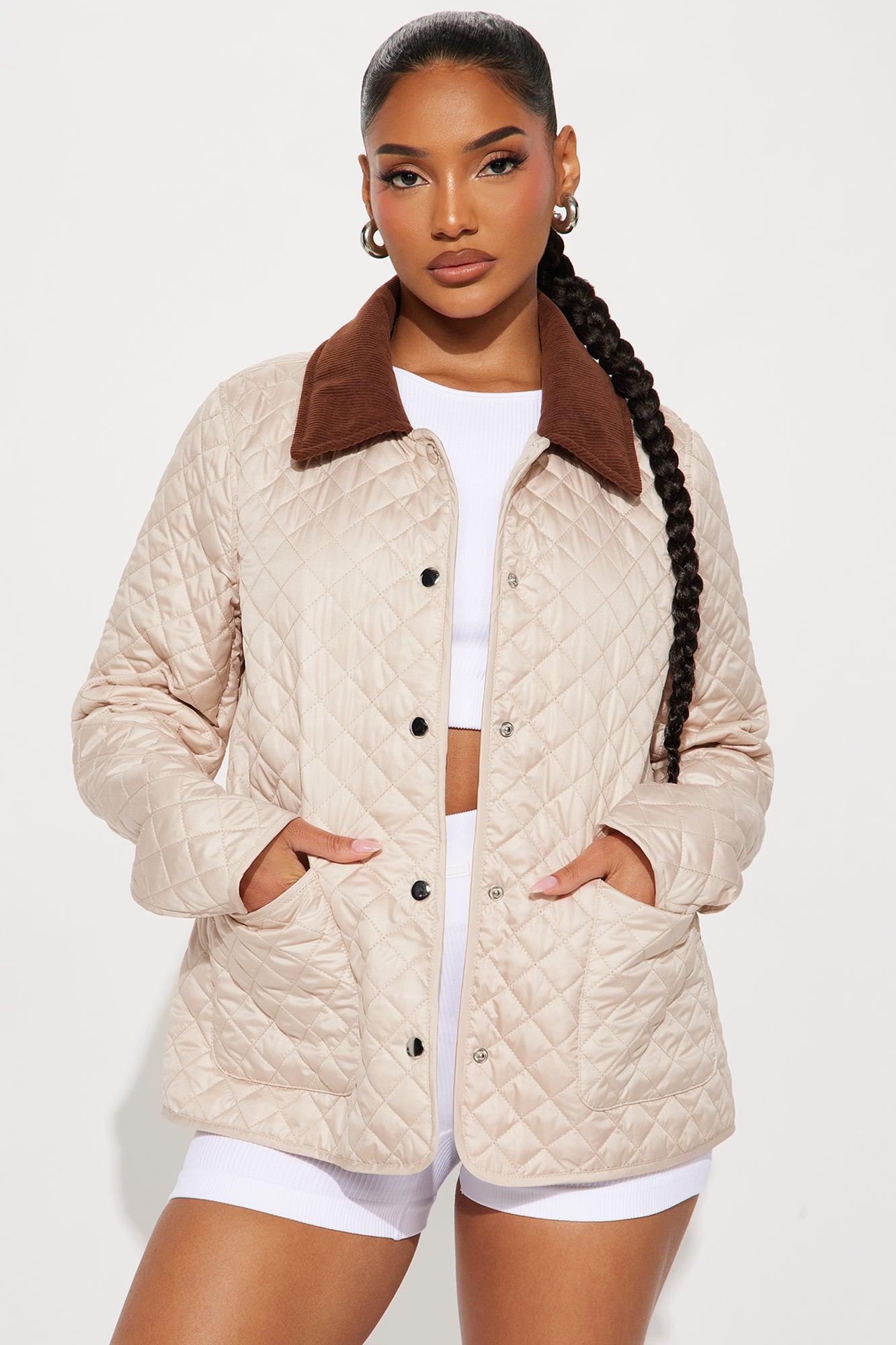 Lissette Quilted Jacket - Khaki Female Product Image