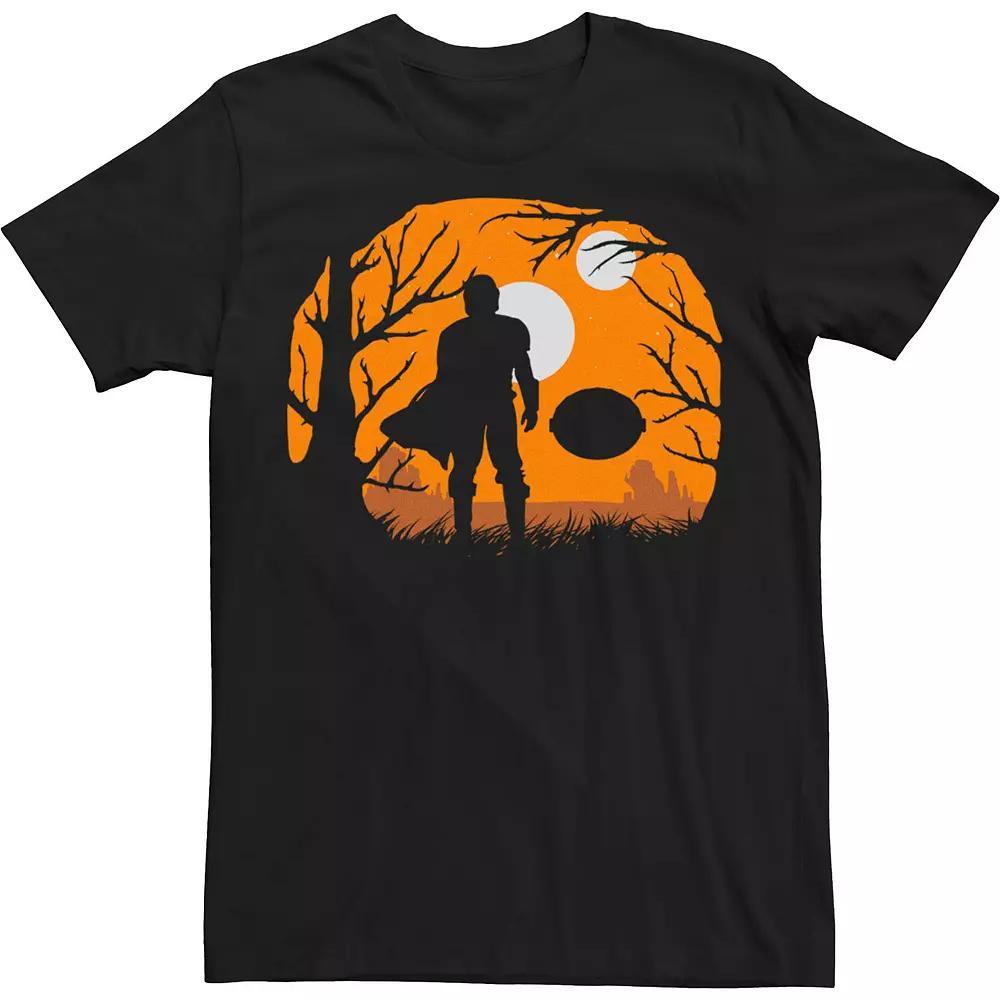 Men's Star Wars The Mandalorian Halloween Moons Silhouette Tee, Size: Large, Black Product Image