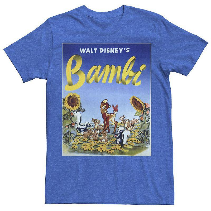 Disney's Bambi Men's Sunflower Poster Tee, Size: Large, Athletic Grey Product Image