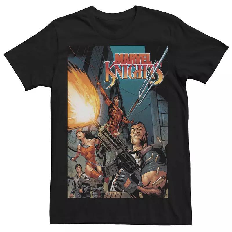 Mens Marvel Knights Team Comic Cover Tee Product Image