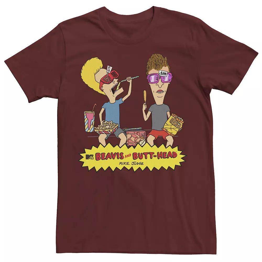 Men's Beavis & Butthead Snacks On The Curb Logo Tee,  Product Image