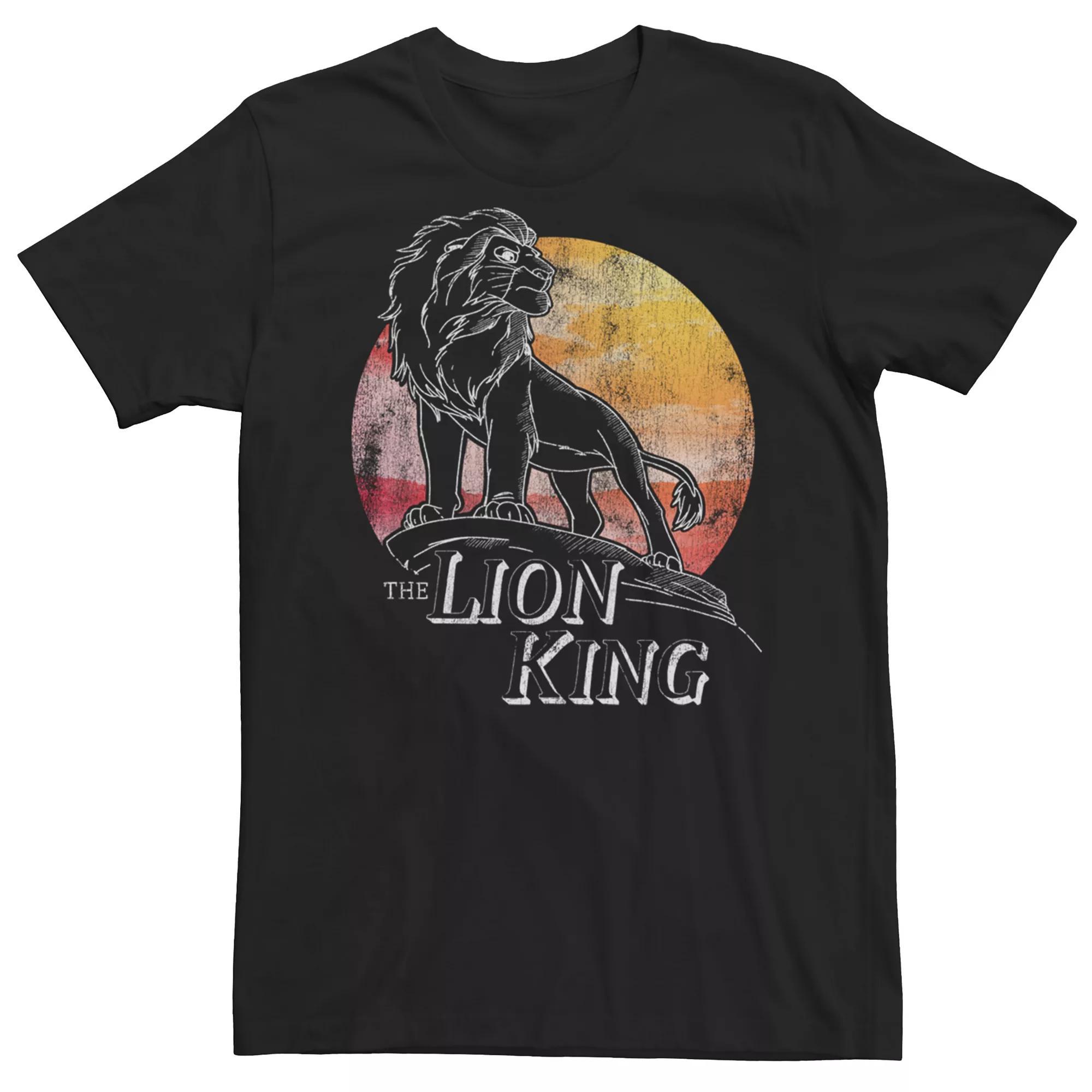 Men's Disney's The Lion King Pride Rock Distressed Sunset Tee,  Product Image