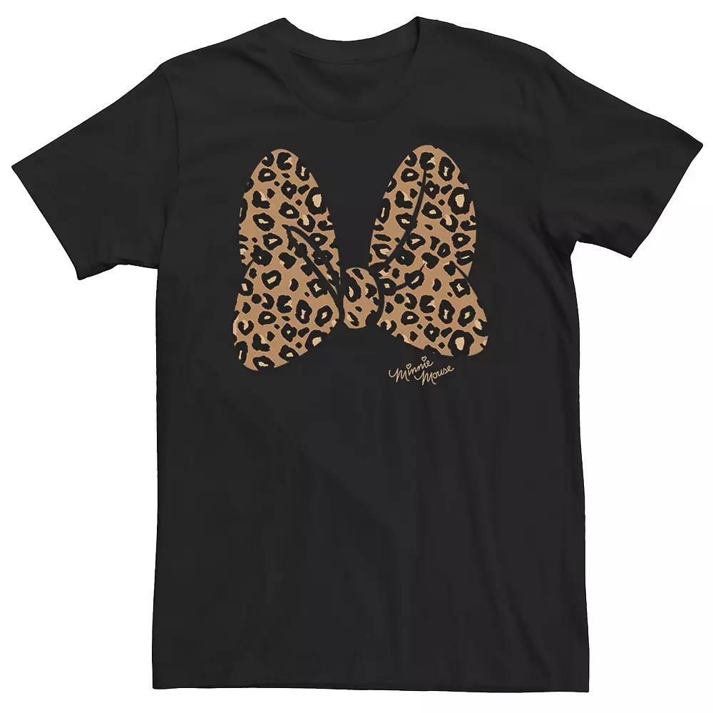 Disney's Minnie Mouse Big & Tall Leopard Print Bow Tee, Men's,  Product Image