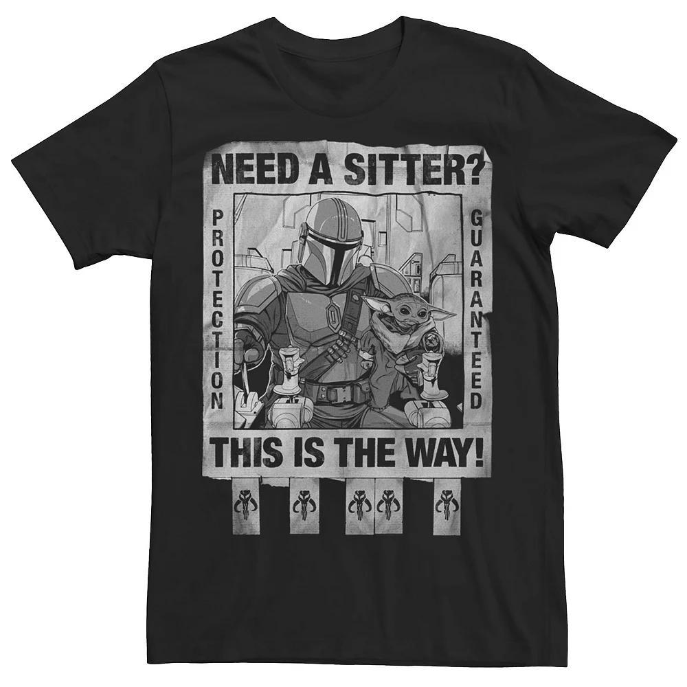 Men's Star Wars Protection Guarenteed Text Tee, Size: XL, Black Product Image