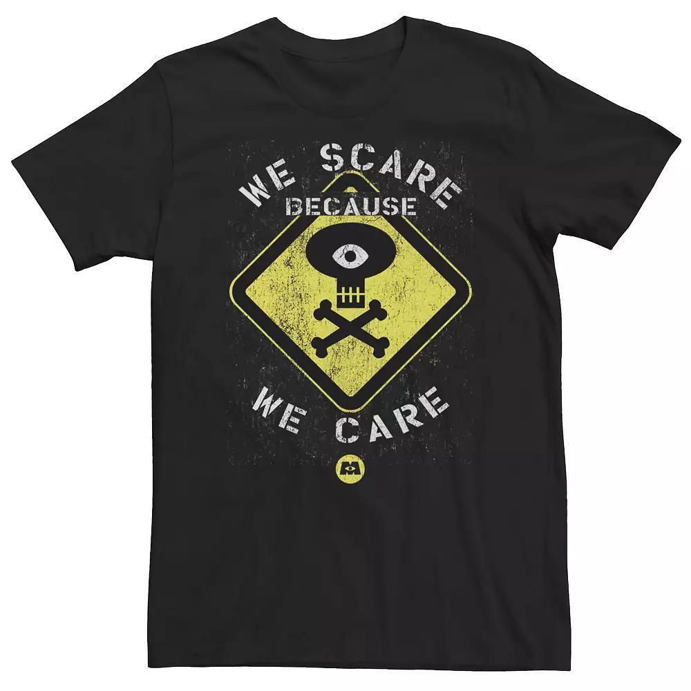 Big & Tall Disney / Pixar Monsters Inc Warning Scare Sign Tee, Men's,  Product Image