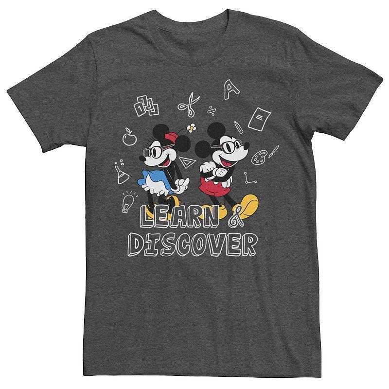 Disney's Mickey & Minnie Mouse Learn & Discover Men's Tee, Size: XXL, Grey Heather Product Image