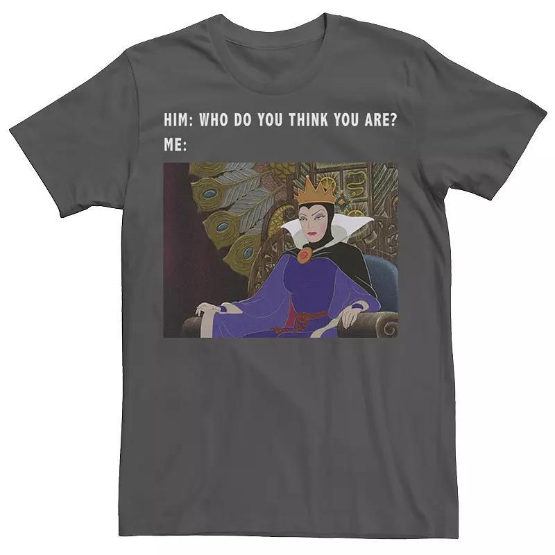 Disneys Snow White Mens Evil Queen Meme Graphic Tee Grey Product Image