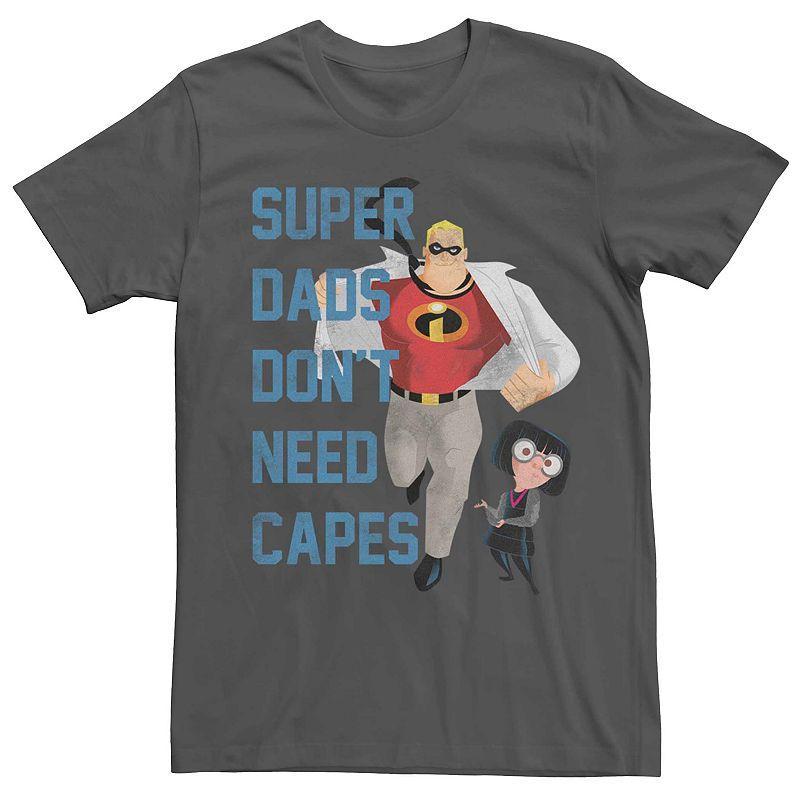 Mens Disney Pixar Incredibles Dont Need Capes Graphic Tee Athletic Grey Product Image