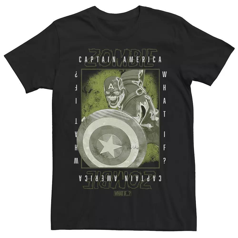Men's Marvel What If Captain Zombie Box Poster Tee, Boy's, Size: XL, Black Product Image