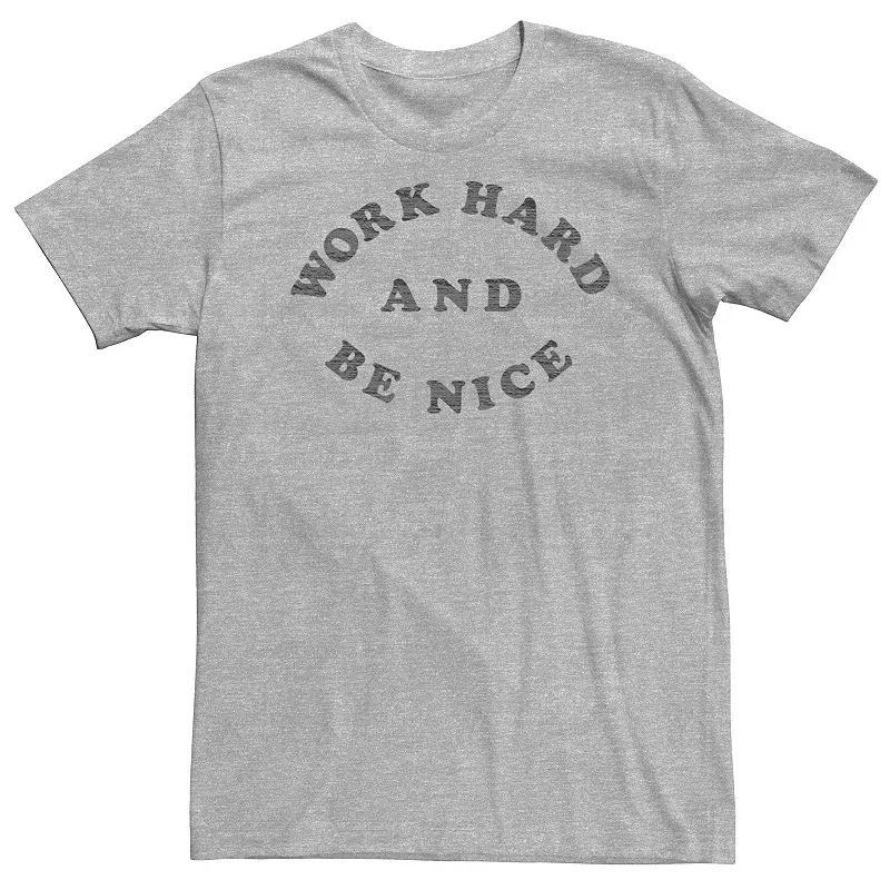 Big & Tall Fifth Sun "Work Hard And Be Nice" Tee, Men's, Size: 3XL Tall, Athletic Grey Product Image