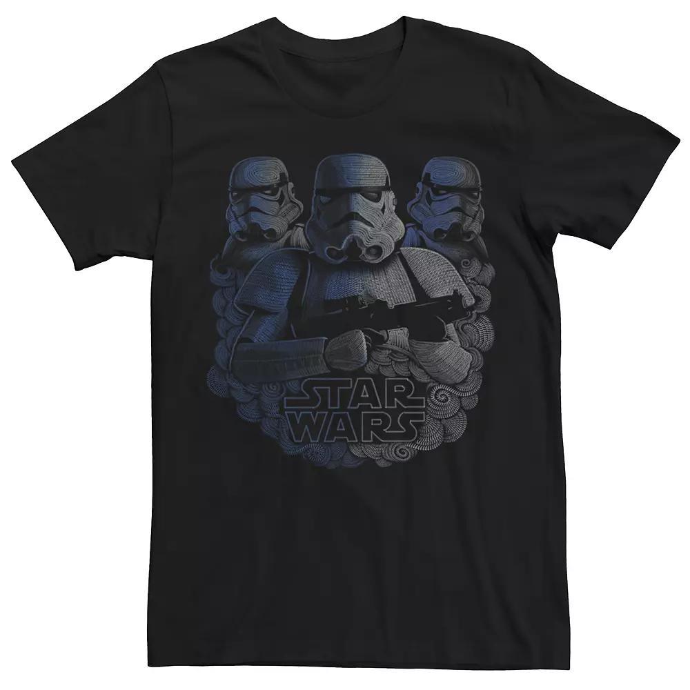 Men's Star Wars Stormtrooper Faded Trio Portrait Tee, Size: XXL, Black Product Image