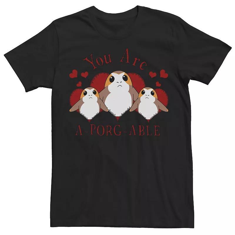 Mens Star Wars A-Porg-Able Hearts Tee Product Image