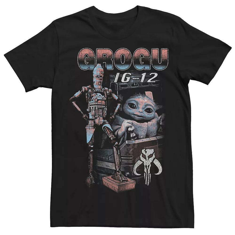 Men's Star Wars The Mandalorian Grogu IG-12 Portrait Graphic Tee,  Product Image