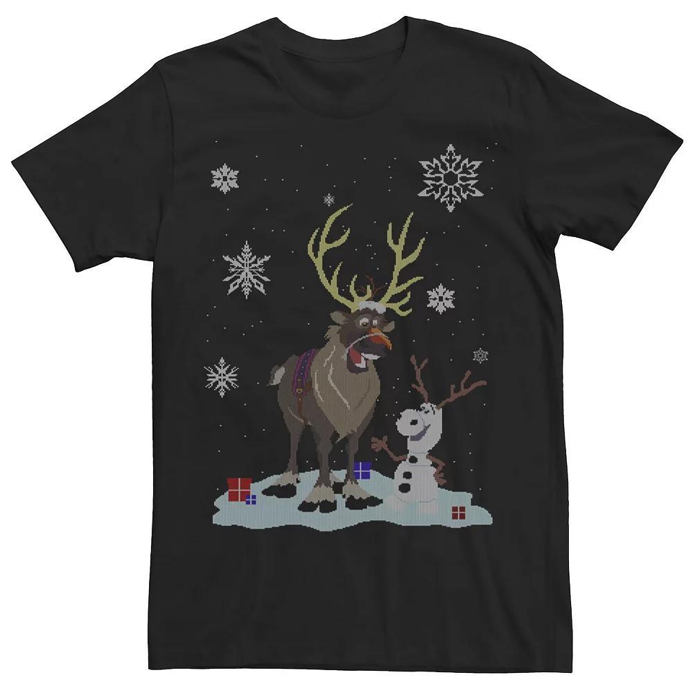 Disney's Frozen Sven Olaf Men's Snowman Ugly Sweater Tee, Size: 3XL, Black Product Image